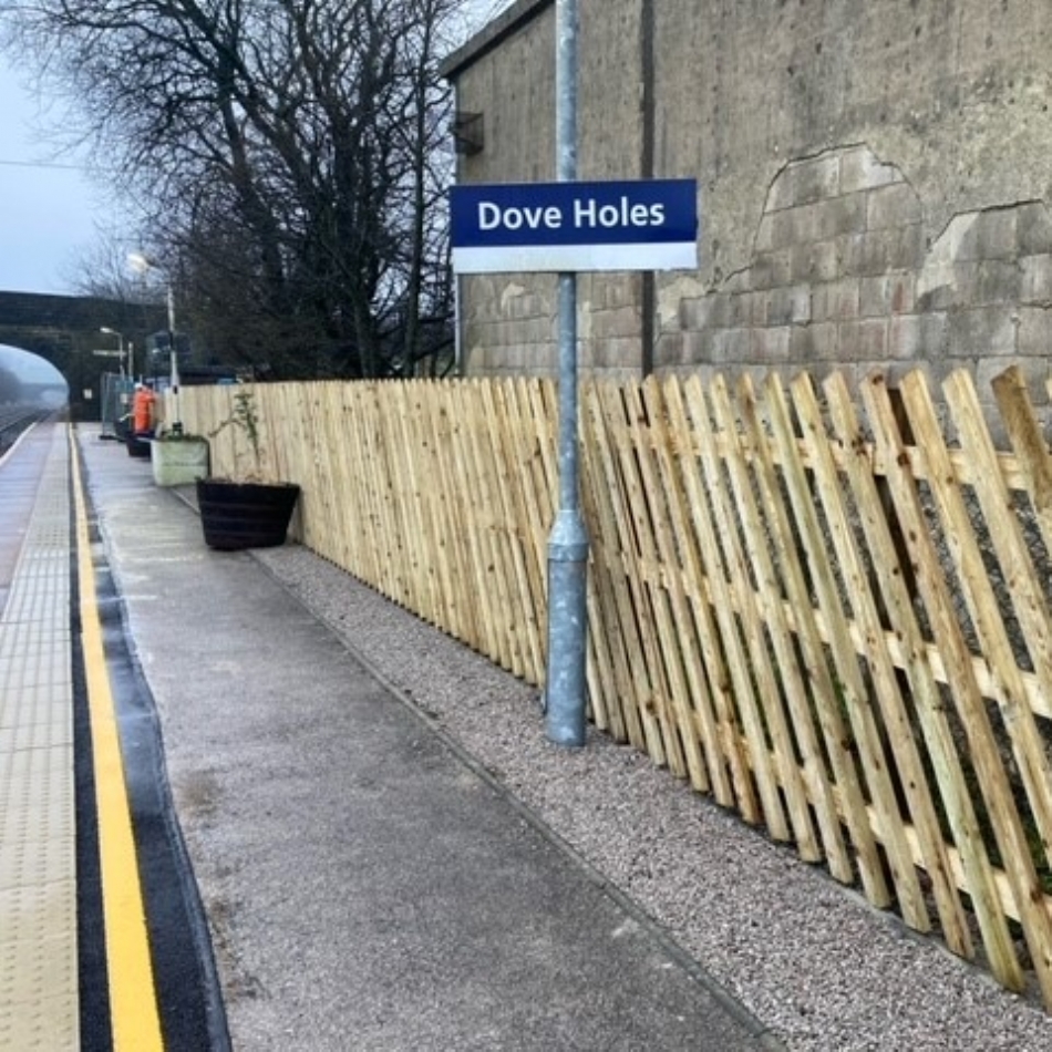 Platform Fencing & Gate installation at Dove Holes Station